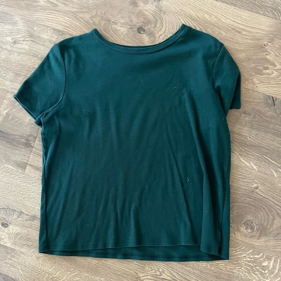 Hunter green cap sleeve tee - Picture 1 of 2